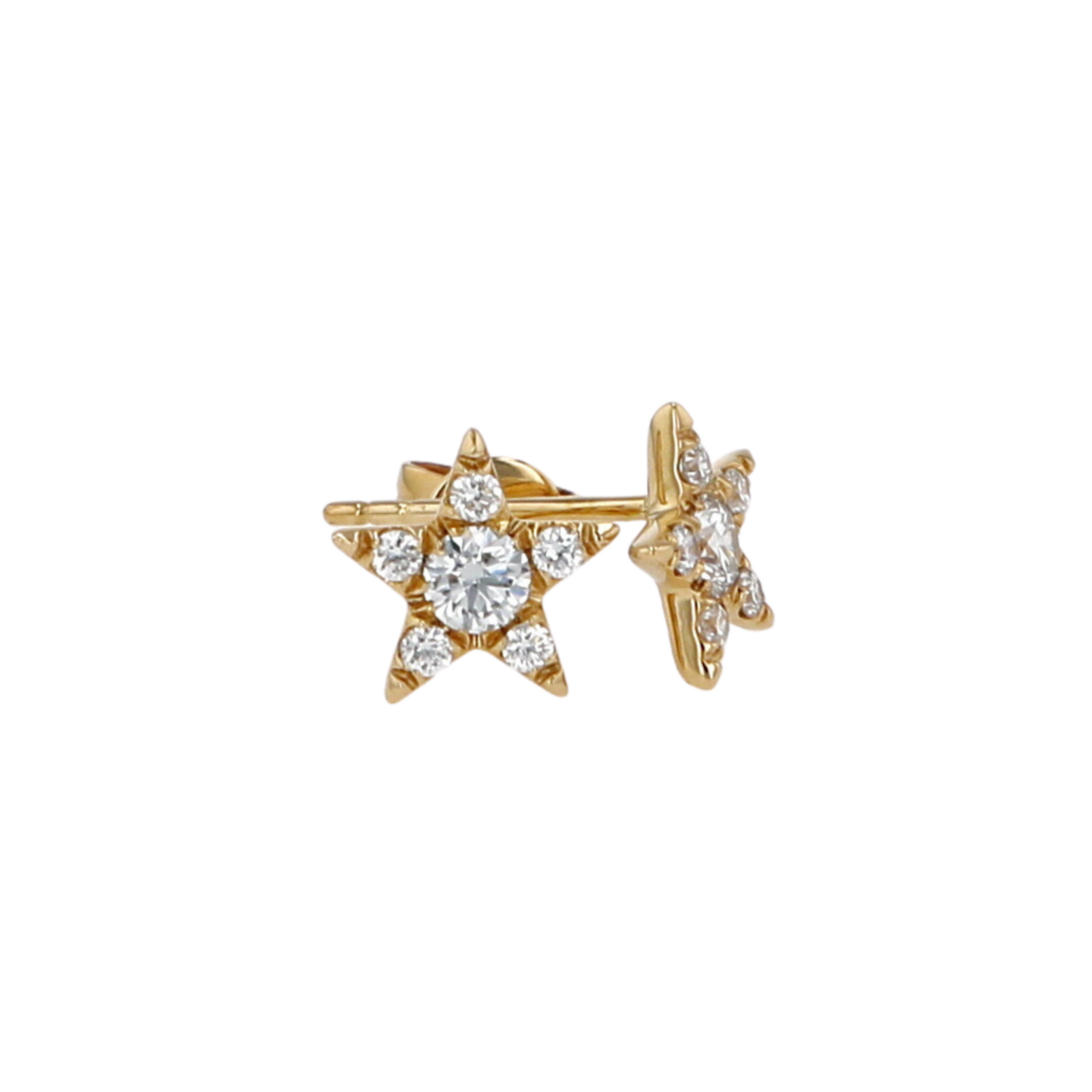 Diamond Star Earrings.