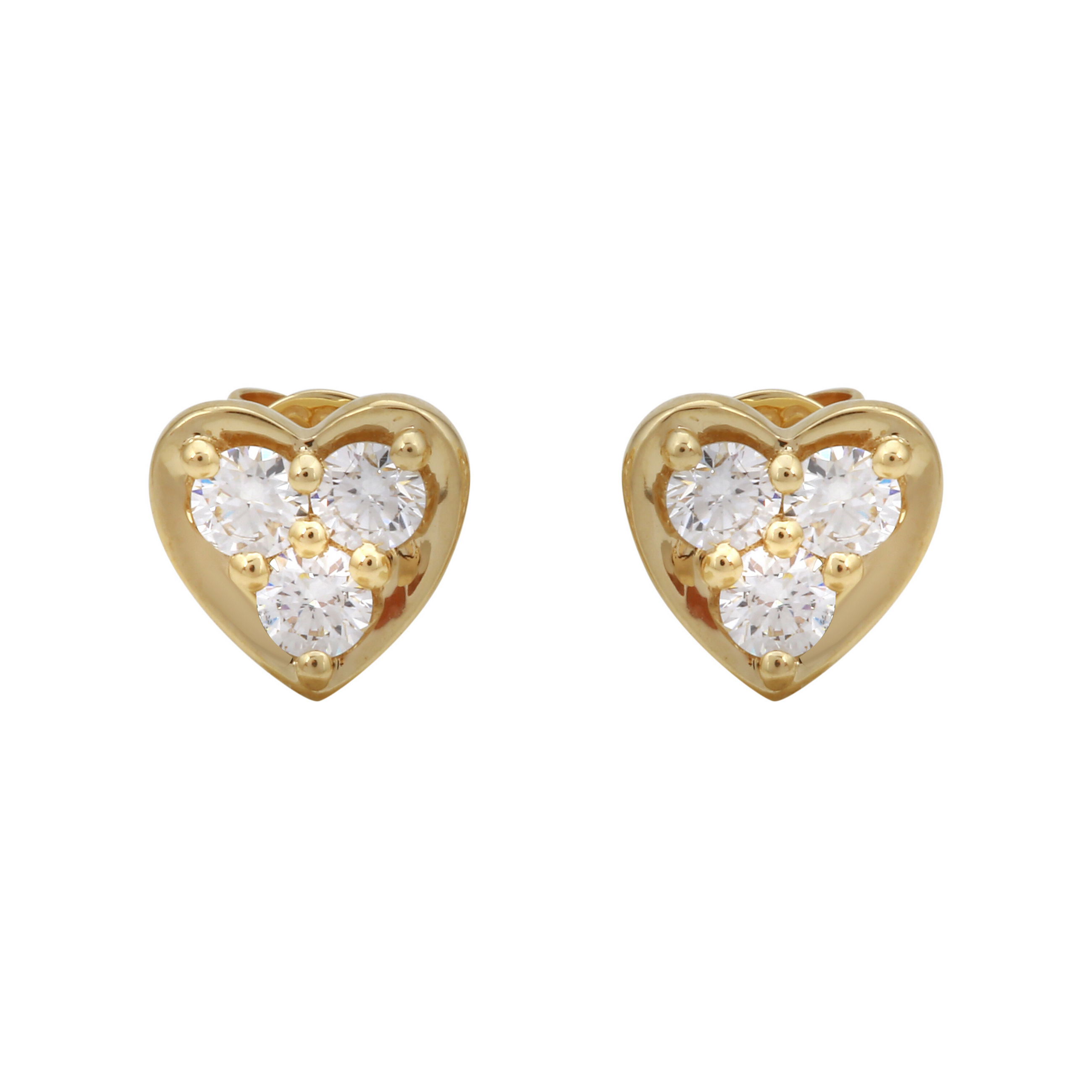 Diamond Heart Studs.