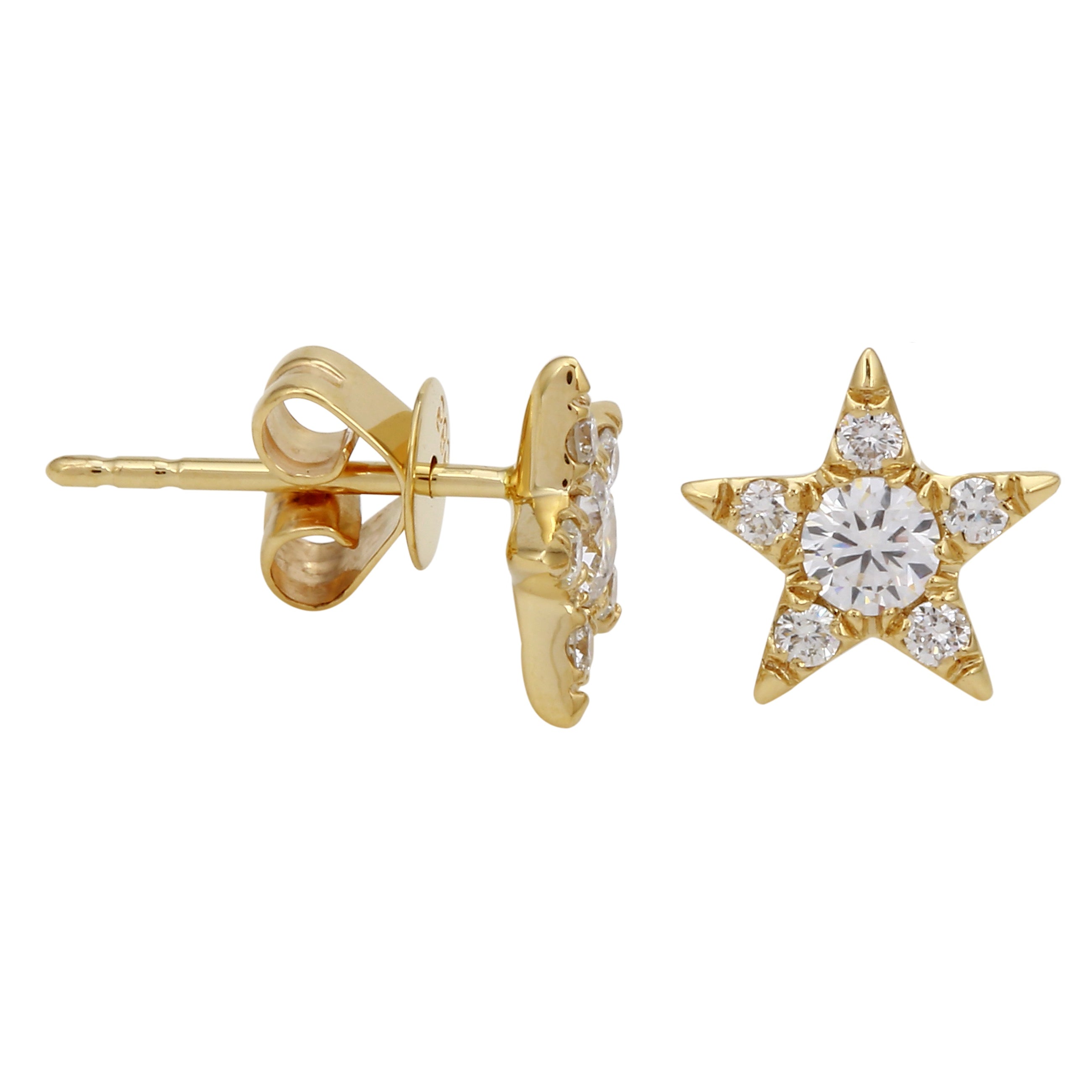 Diamond Star Earrings.
