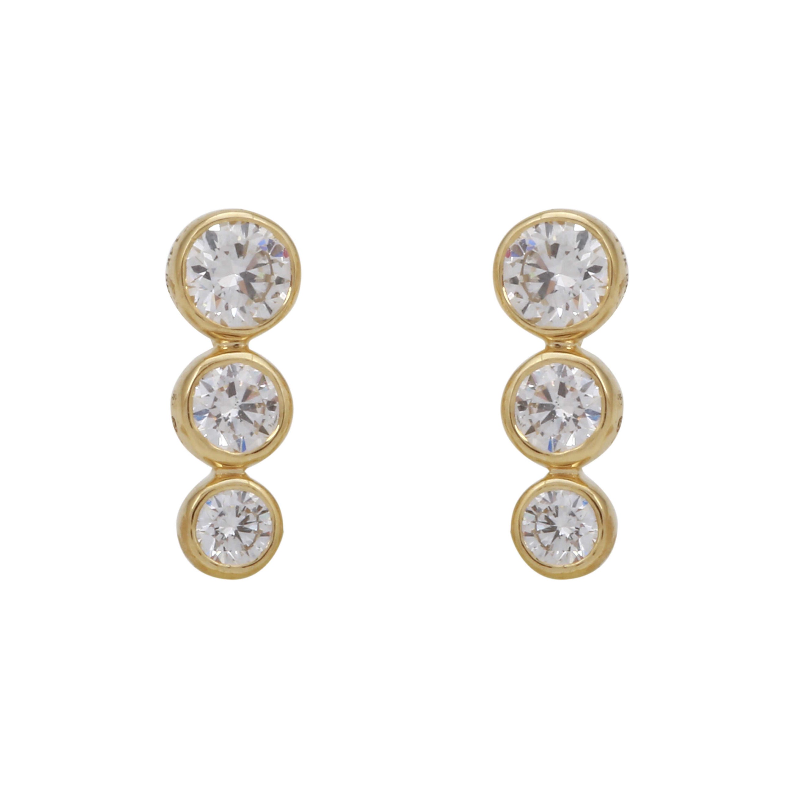 Bezel Taper Stack Earrings.