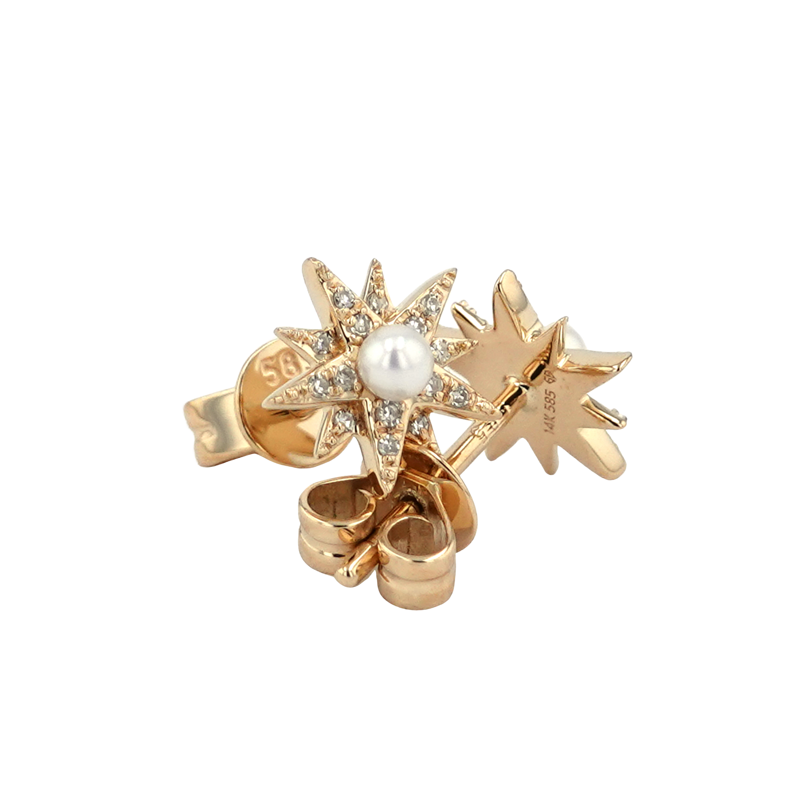 Pearl Pave Sparkle Stud Earrings.