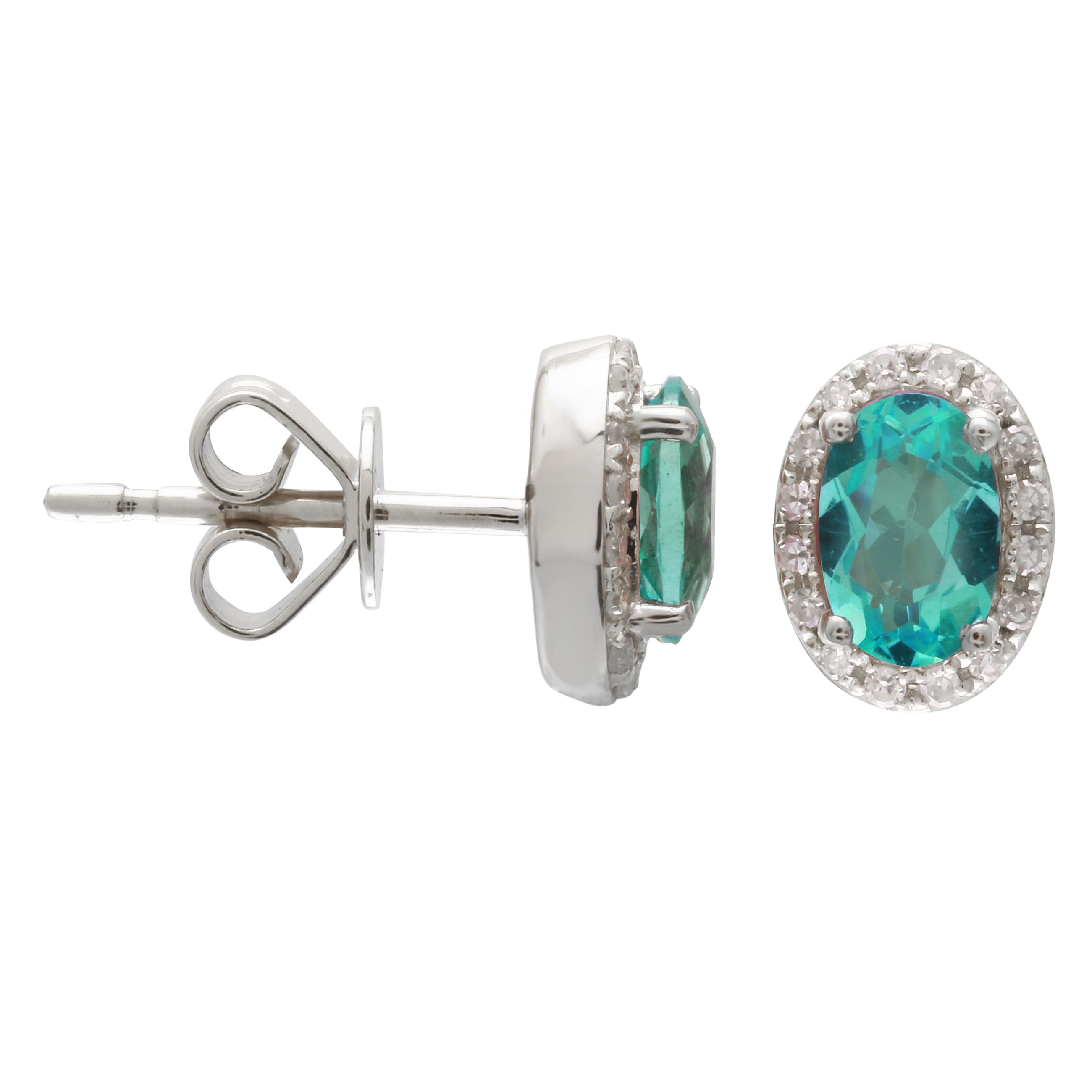 Diamond Apatite Oval Halos.