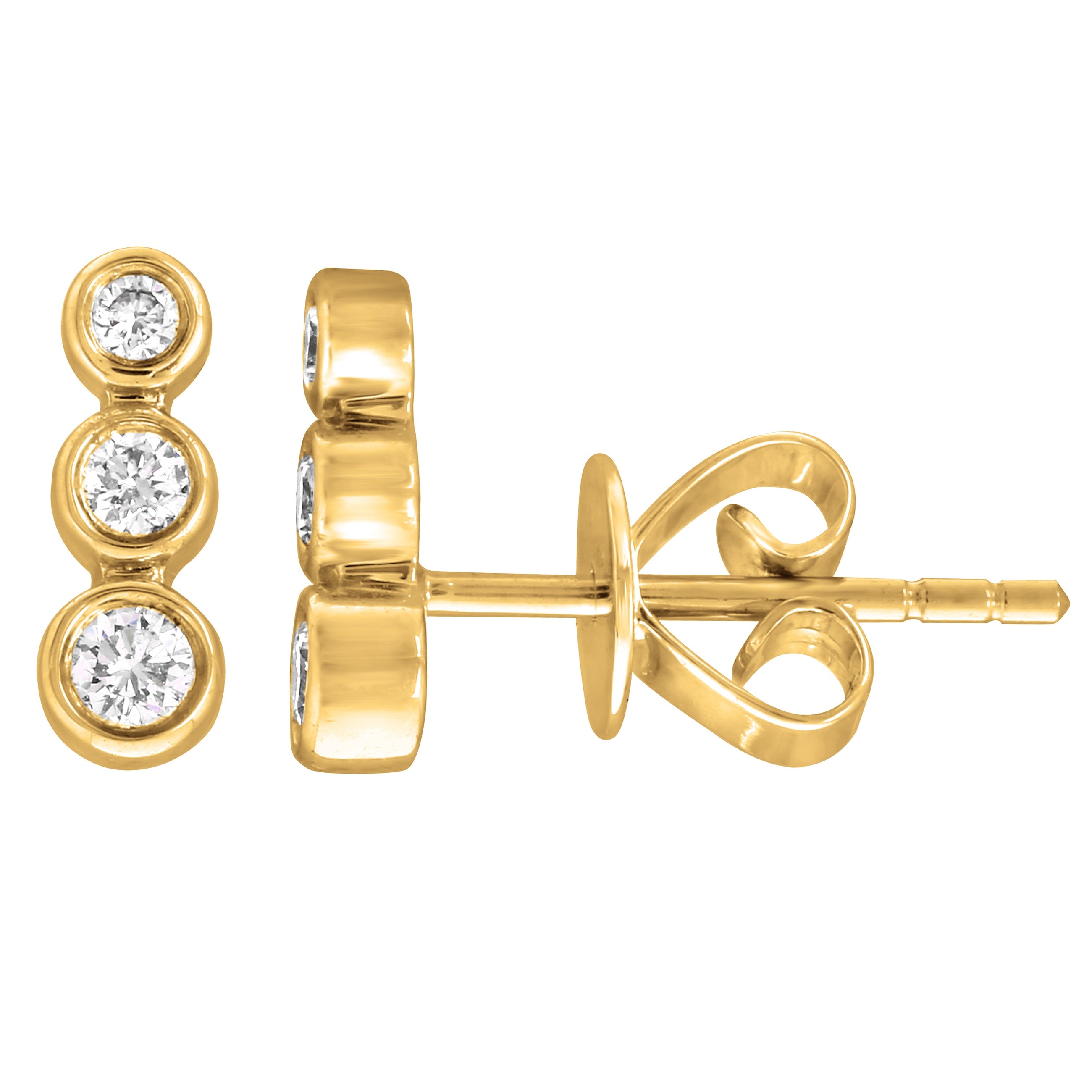 Bezel Stack Earrings.