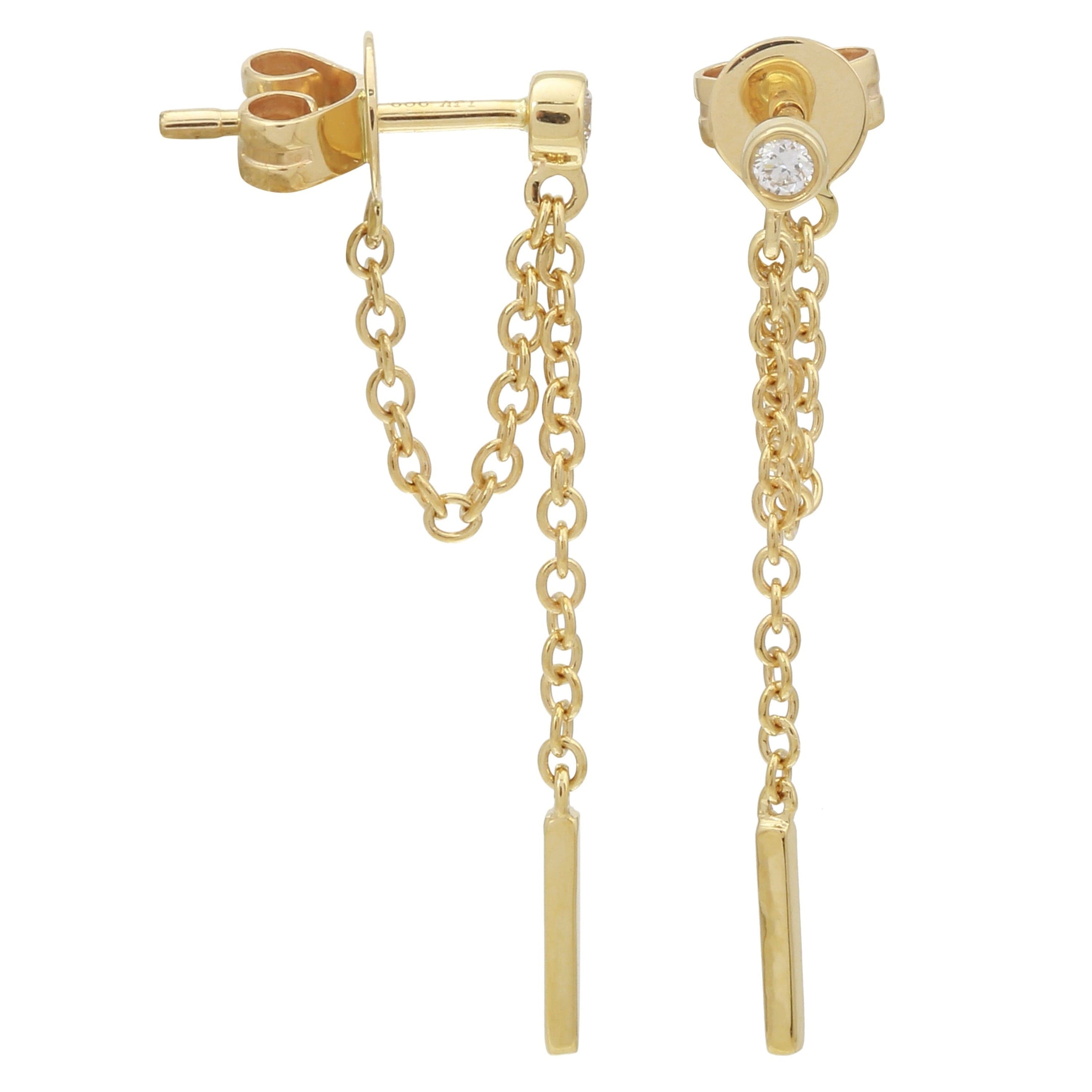 Dangle Link Chain Studs.