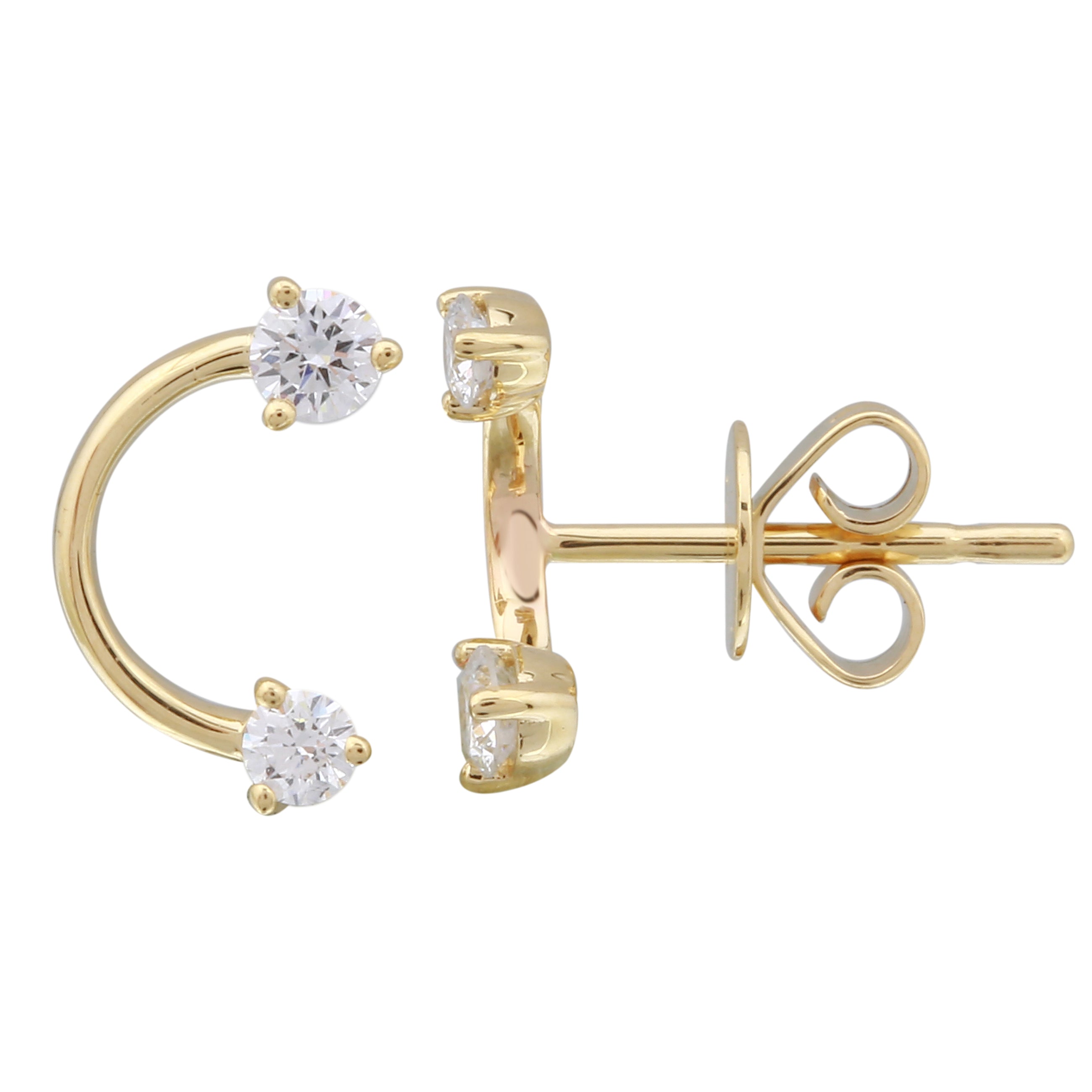 Lab Diamond Curve Studs.