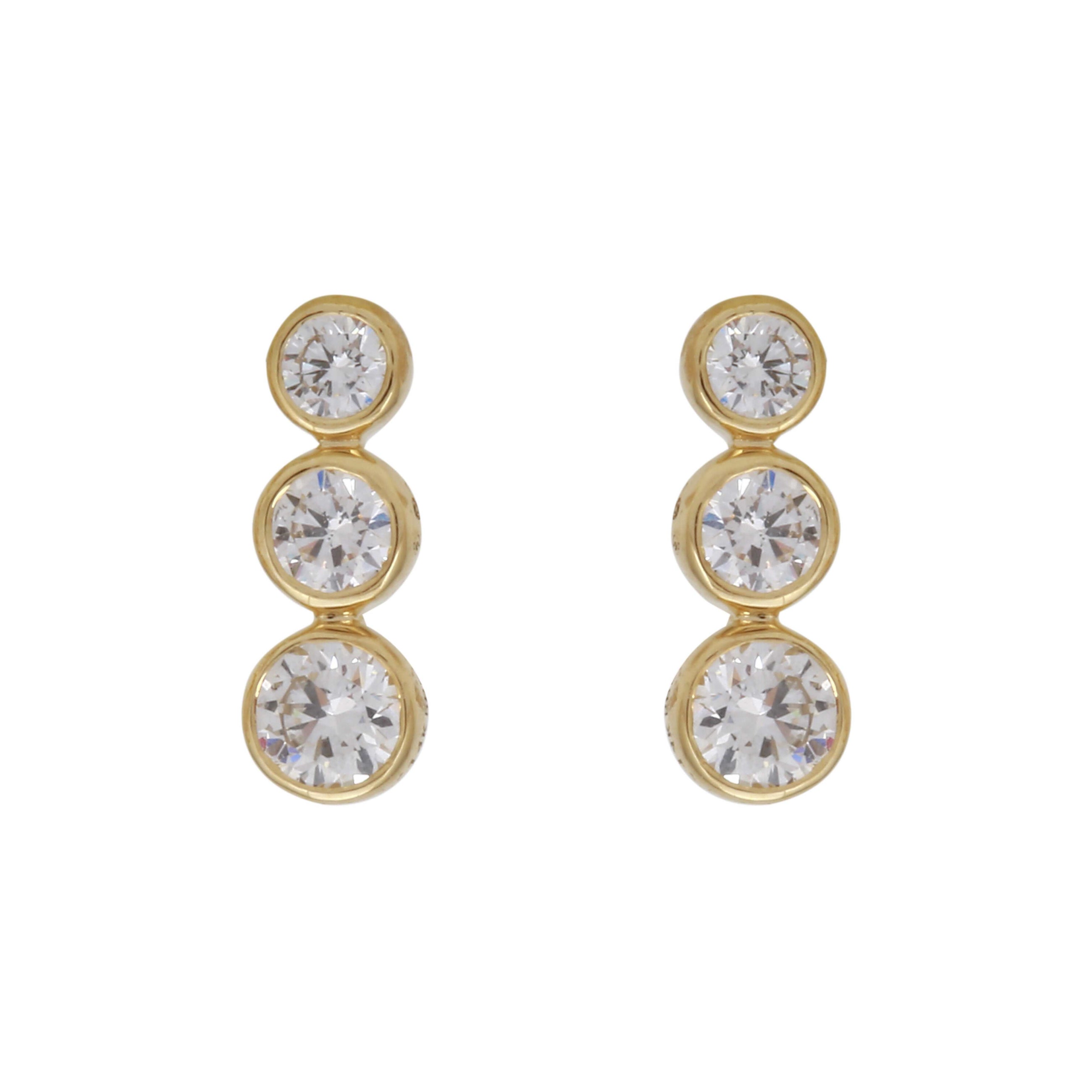Bezel Taper Stack Earrings.