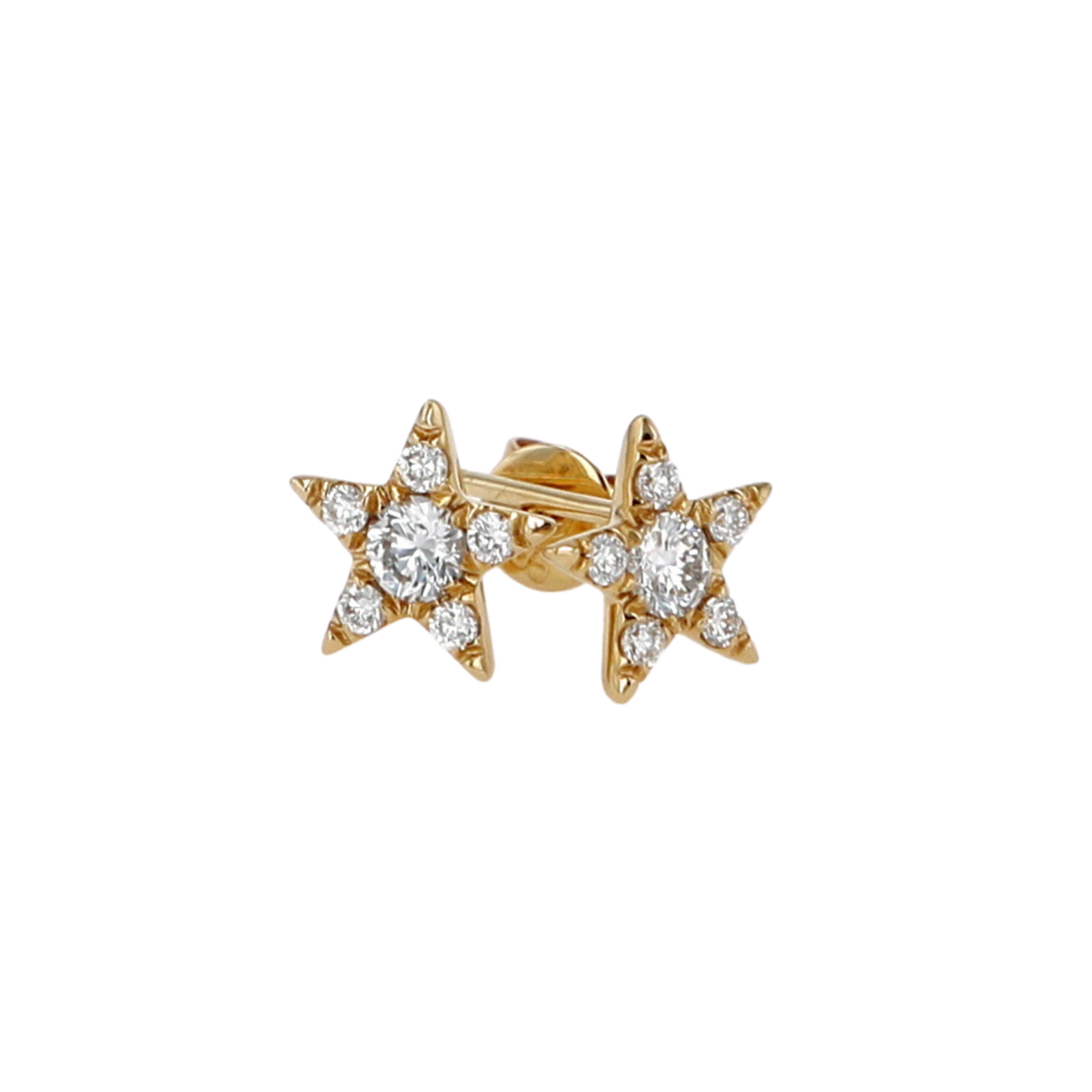 Diamond Star Earrings.