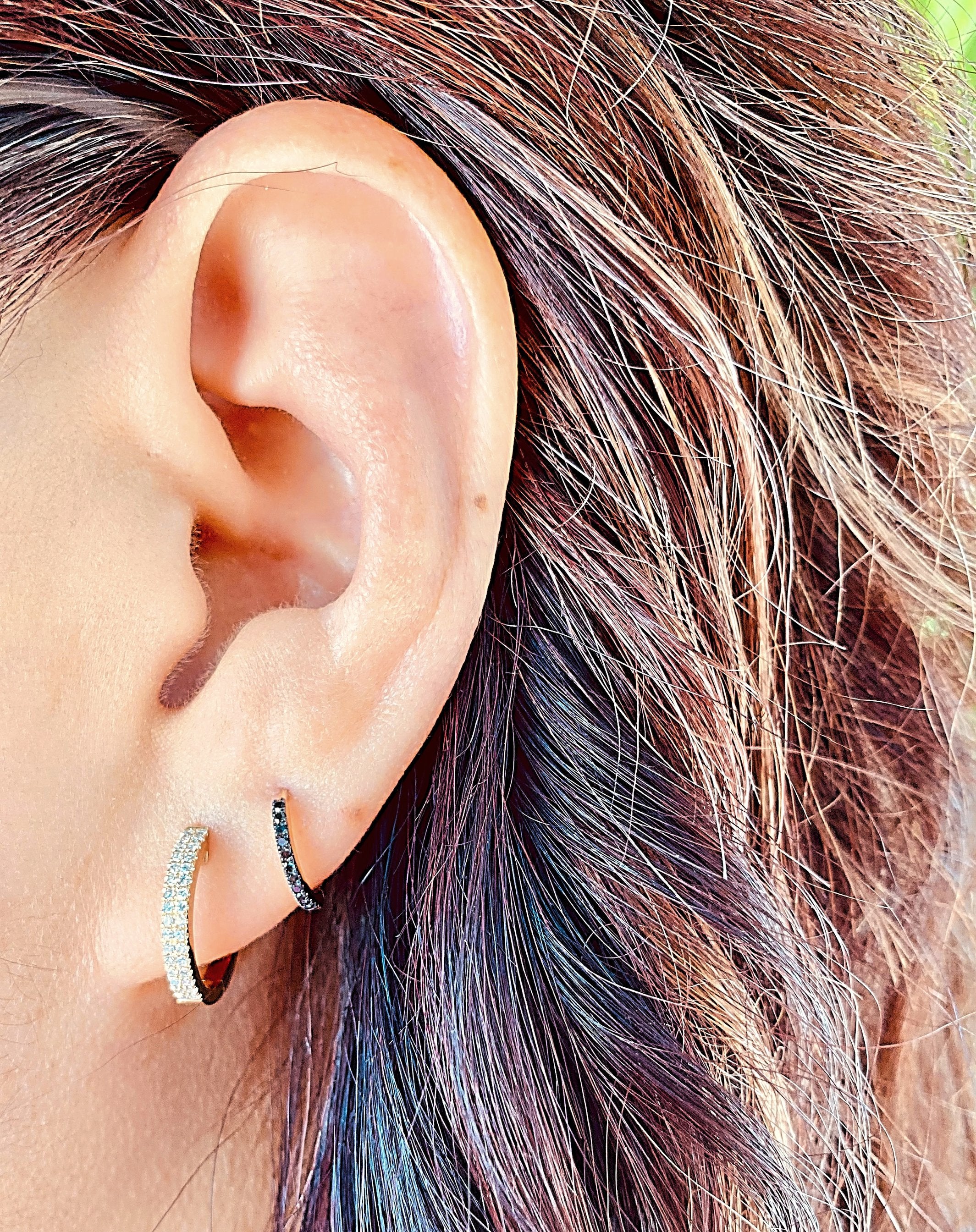 Diamond Hoops, 15mm.