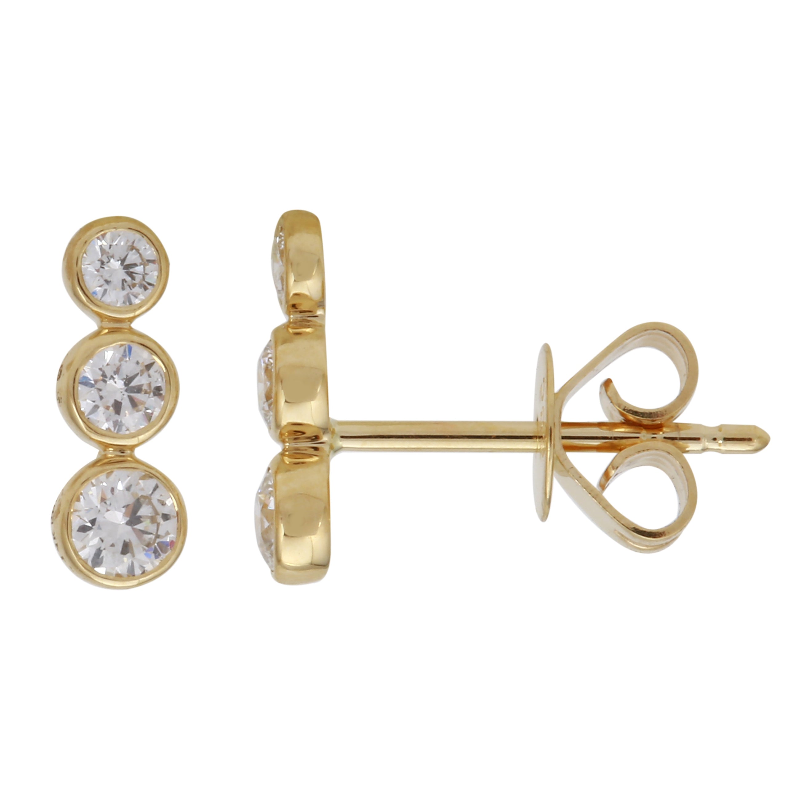 Bezel Taper Stack Earrings.