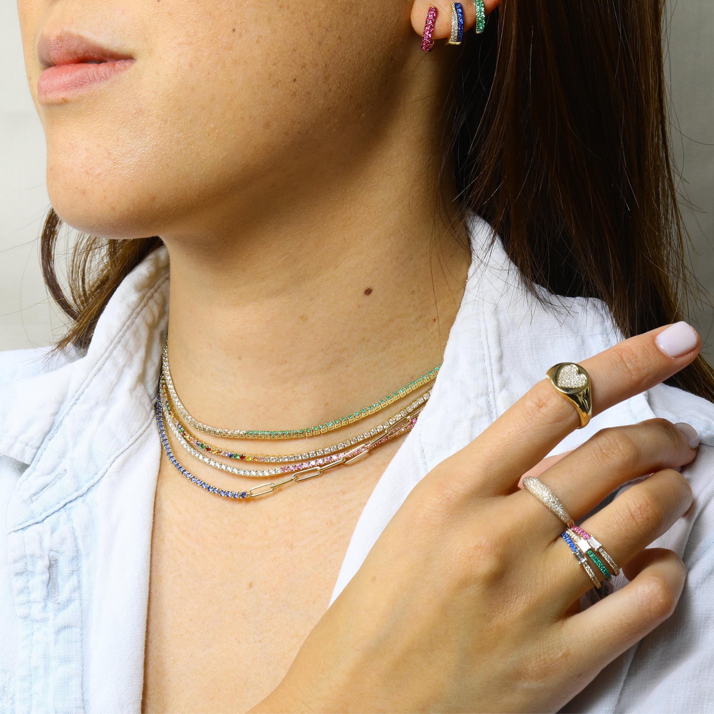 Pink Sapphire Hoops.