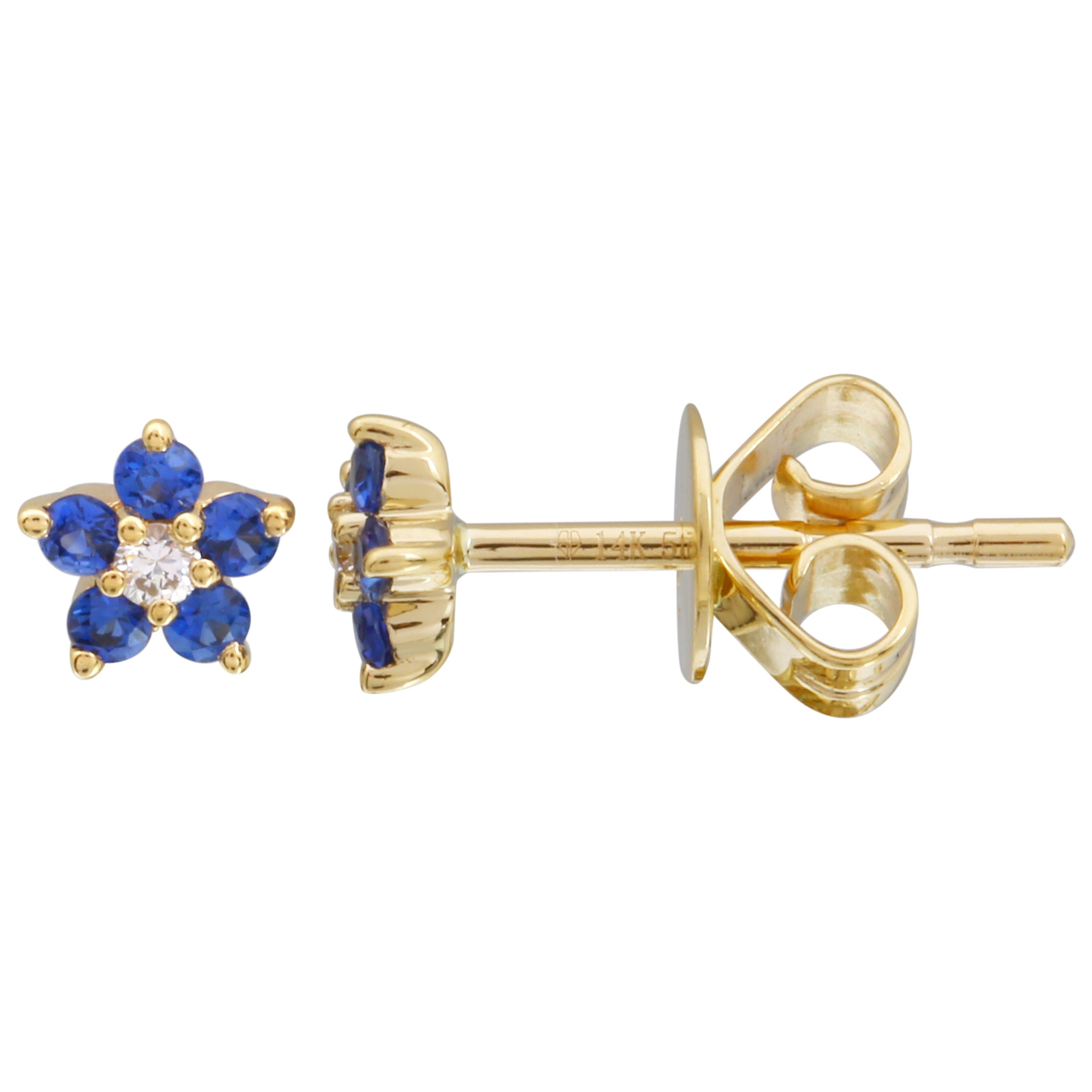 Gemstone Flower Studs.