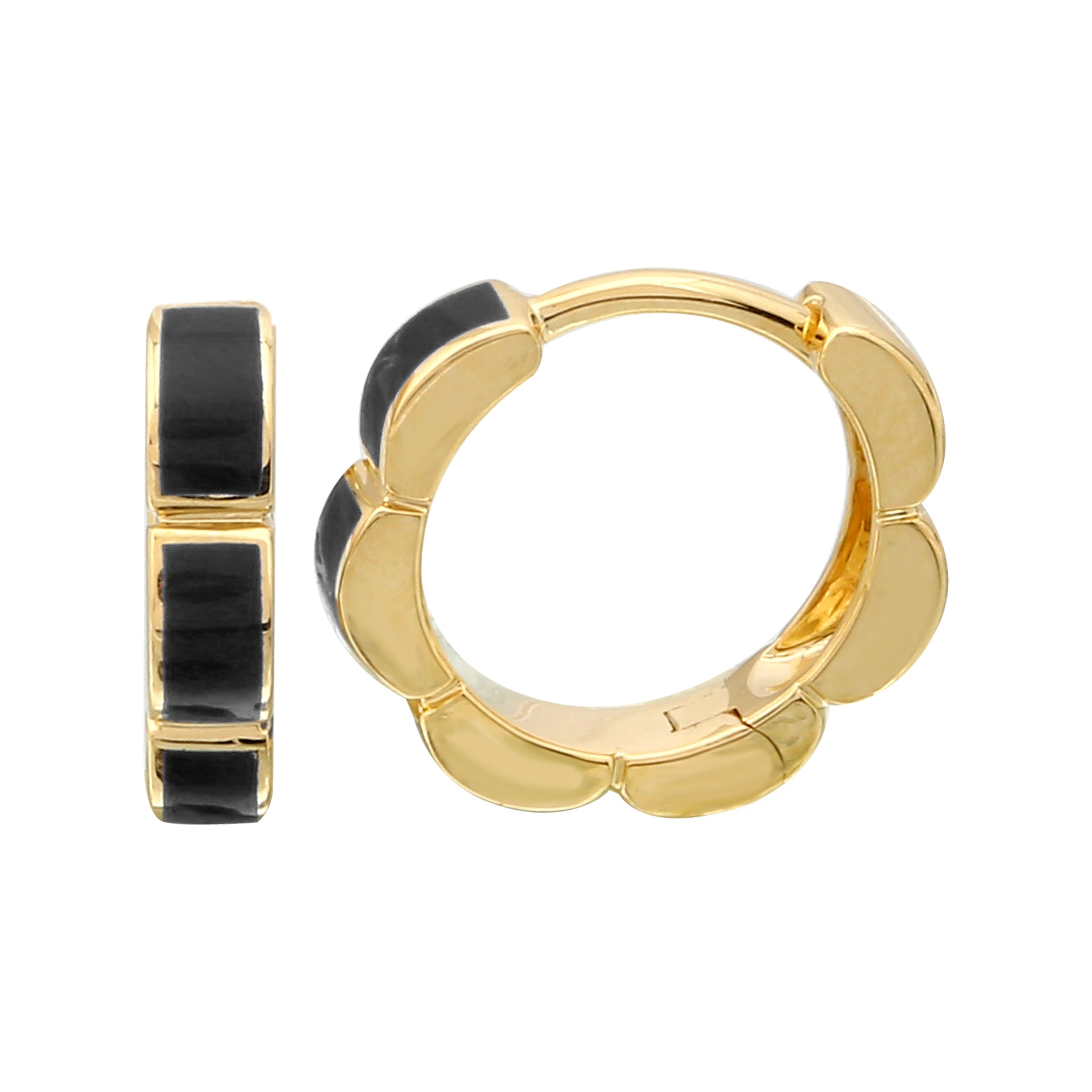 Enamel Flower Hoops.