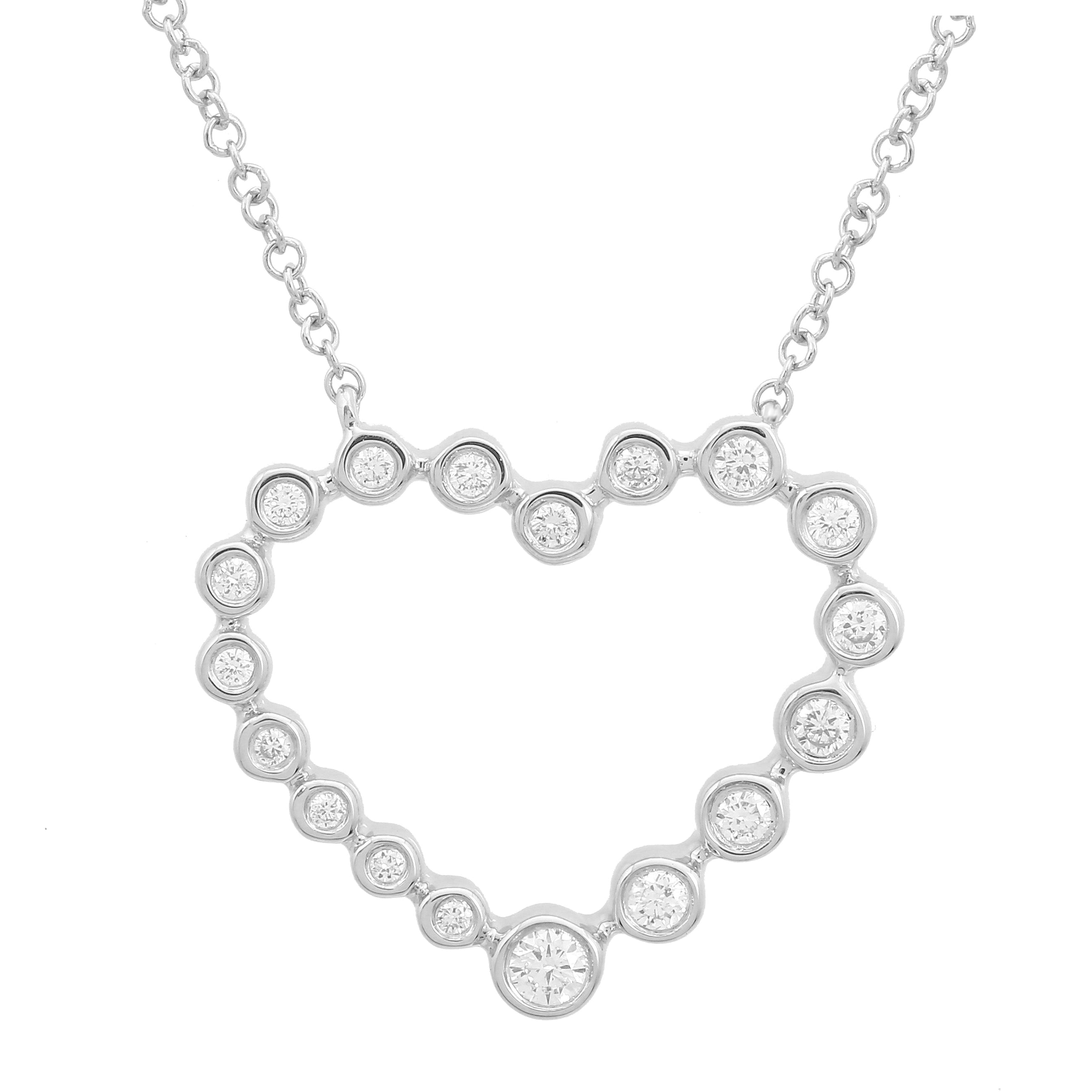 Open Heart Bezel Necklace.