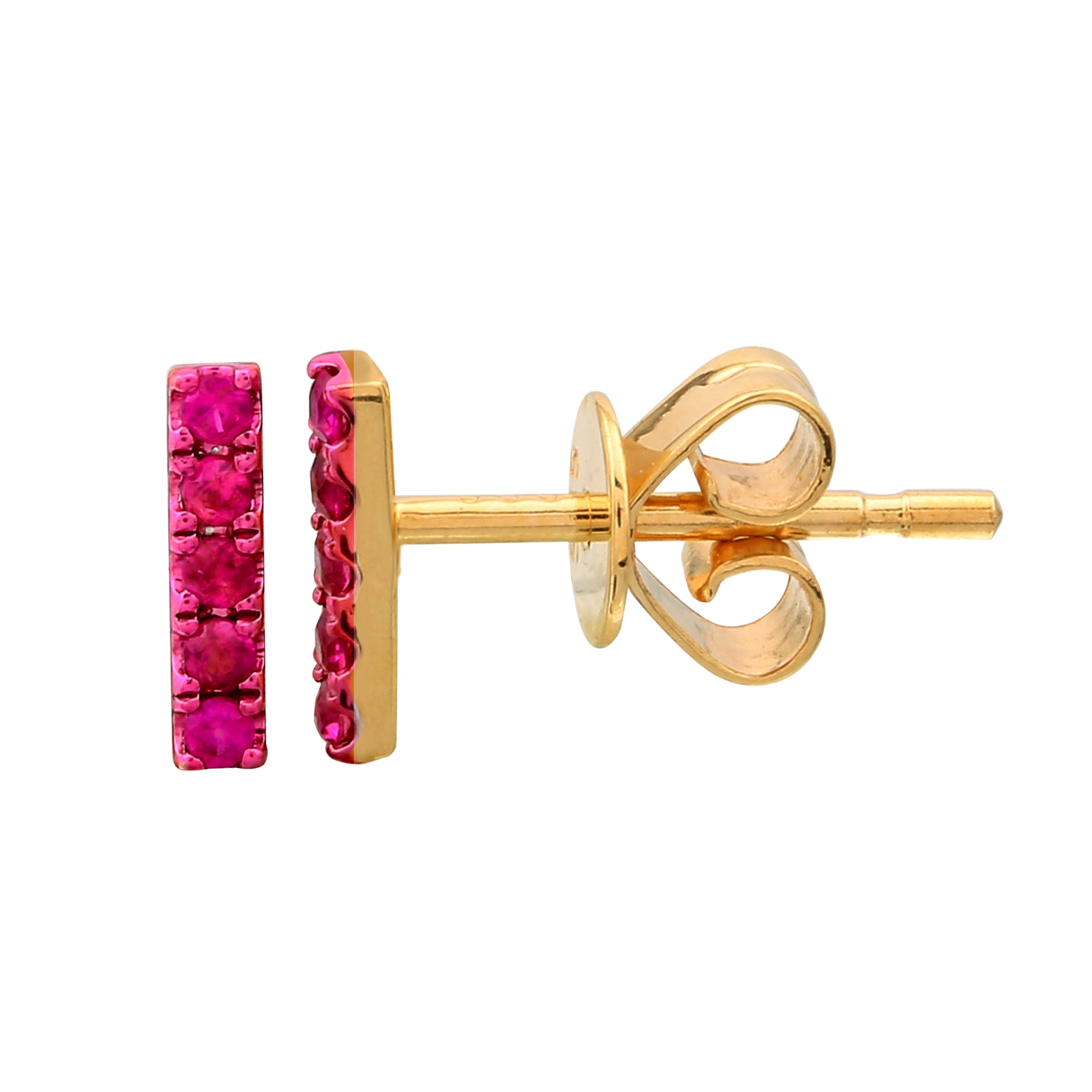 Rhodium Bar Earrings.