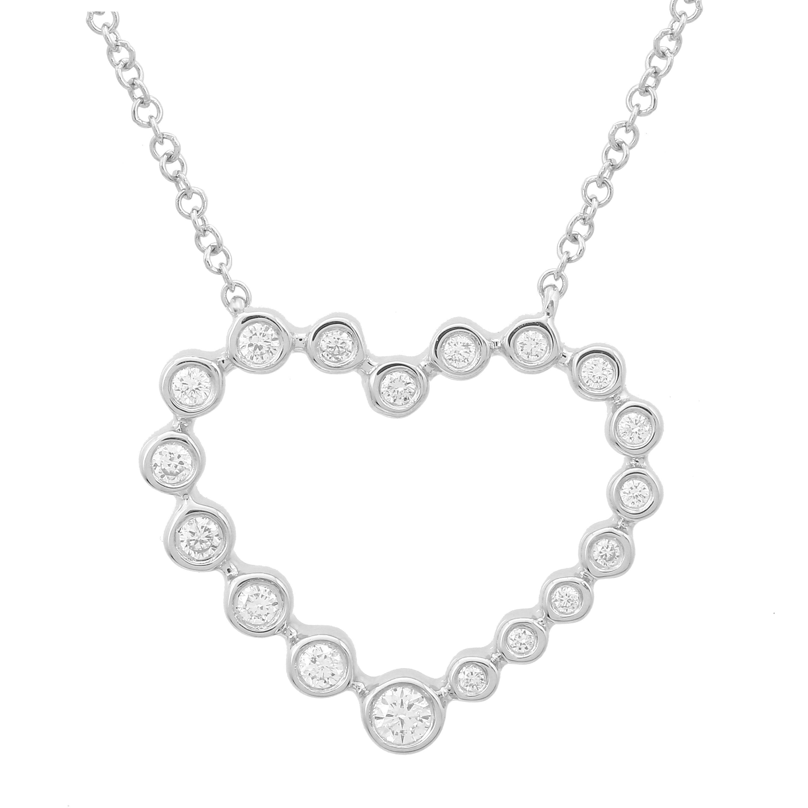 Open Heart Bezel Necklace.