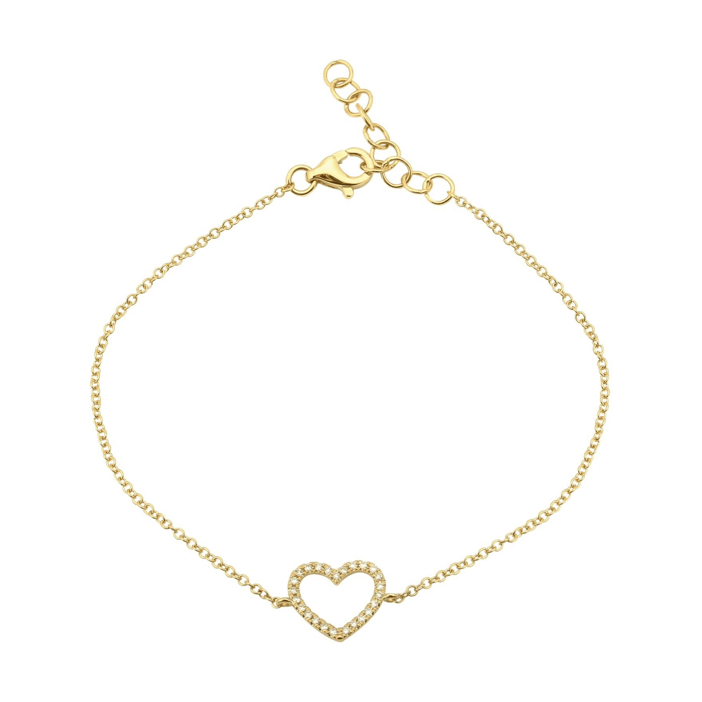Diamond Open Heart Bracelet.