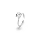 1.02 Carat Lab Grown Ideal Round Brilliant Solitaire Engagement Ring (E Color, VS2 Clarity) IGI Certified - ECOMARK Diamonds
