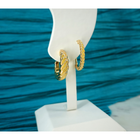 Light Weight Gold Croissant Open Hoop Earrings - ECOMARK Diamonds