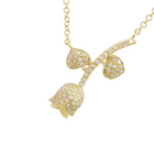 Long Stem Rose Pendant.