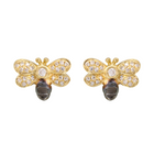Diamond Bee Stud Earrings.