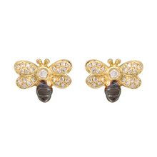 Diamond Bee Stud Earrings.