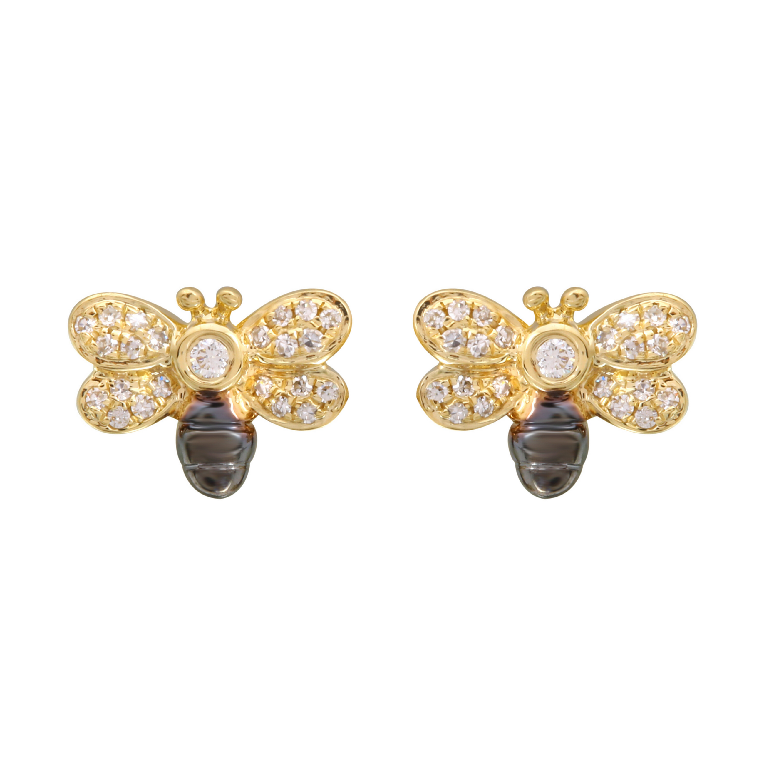 Diamond Bee Stud Earrings.