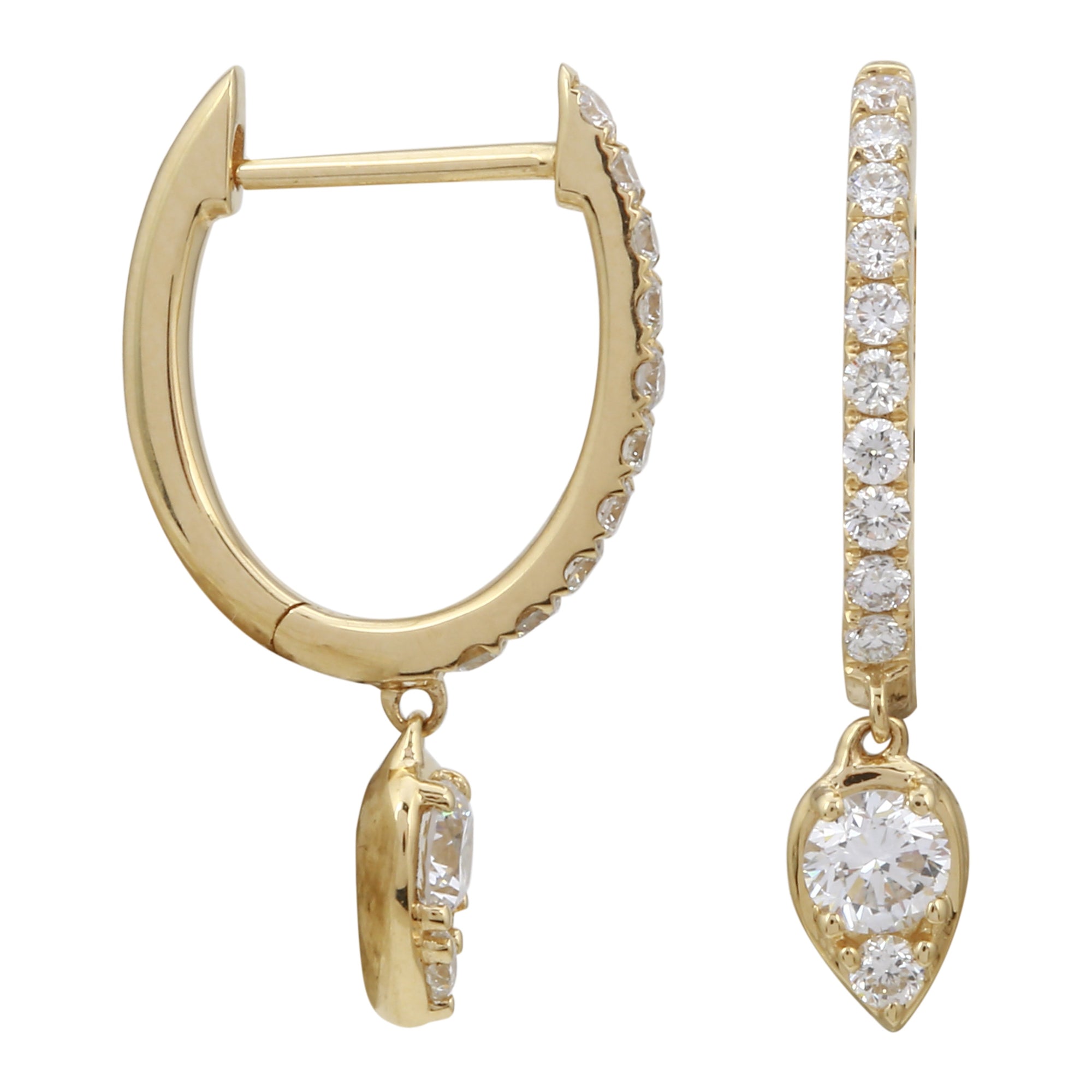 Dangling Drop Hoops.