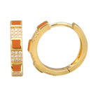 Enamel Block Pave Hoops.