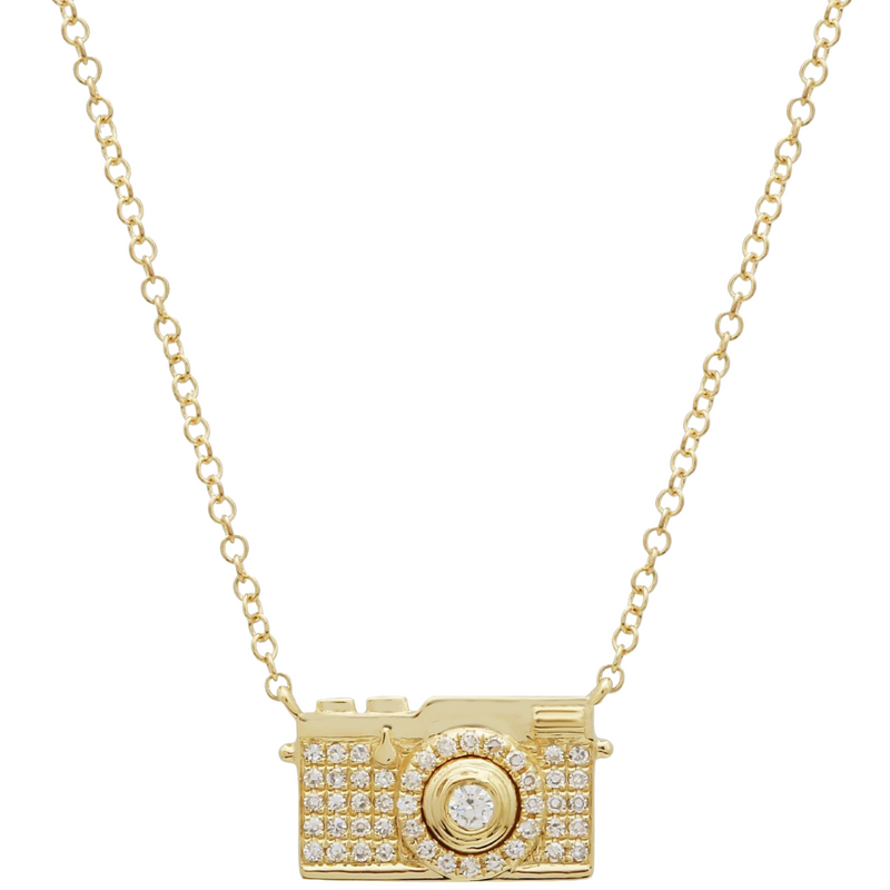 Diamond Camera Necklace.