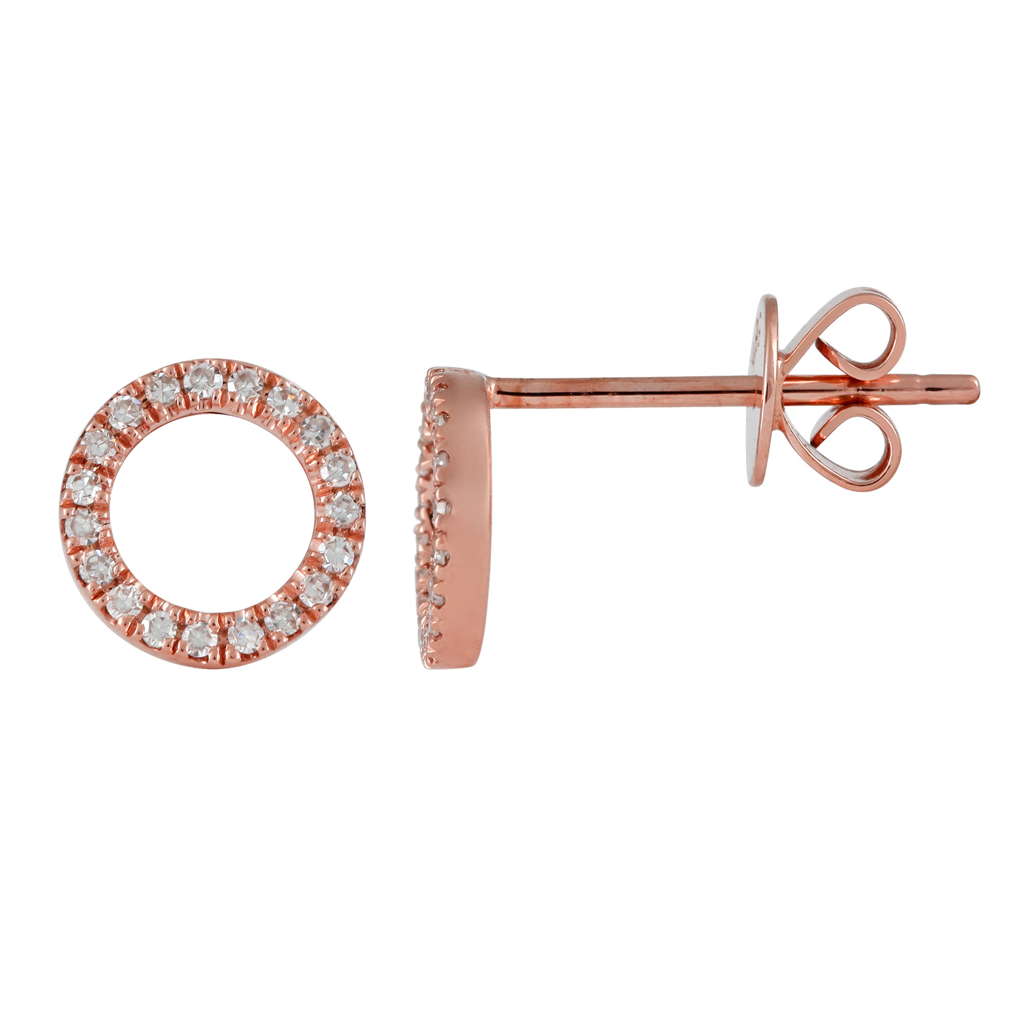 Pink Circle Studs.