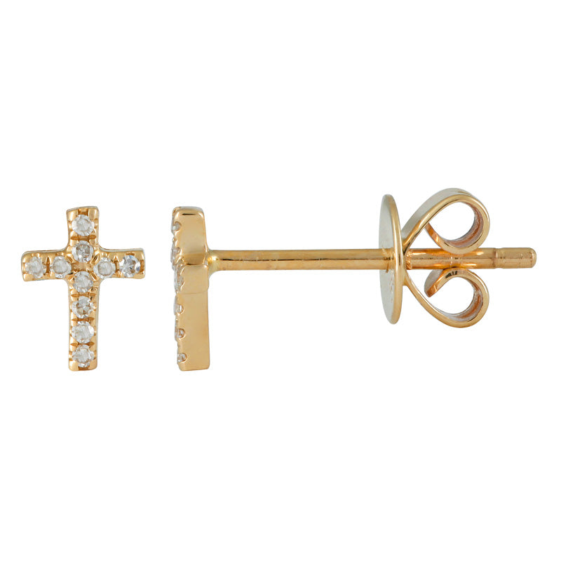 Mini Diamond Cross Studs.