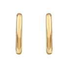 Smooth 14k Gold Huggie Earrings.
