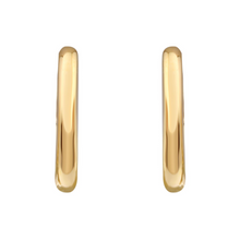 Smooth 14k Gold Huggie Earrings.