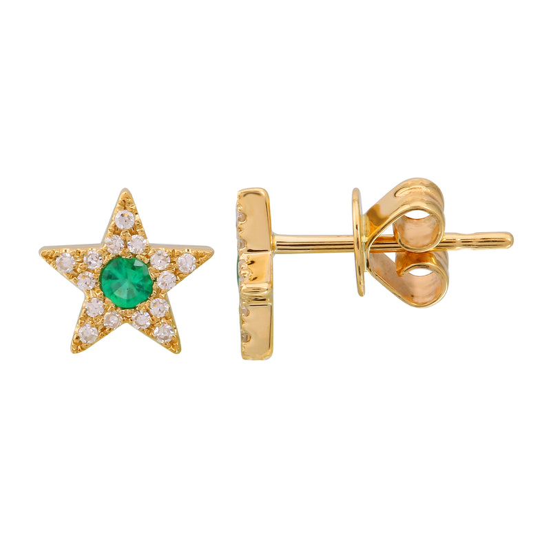 Gemstone Center Star Studs.