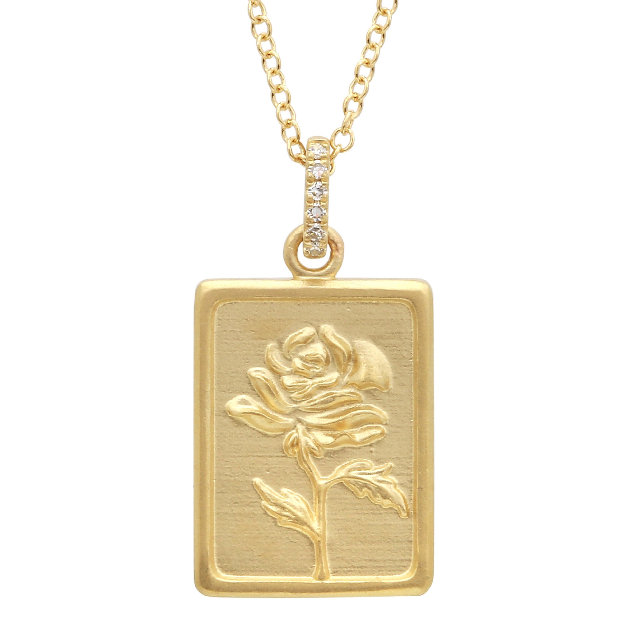 Rose Tag Pendant.