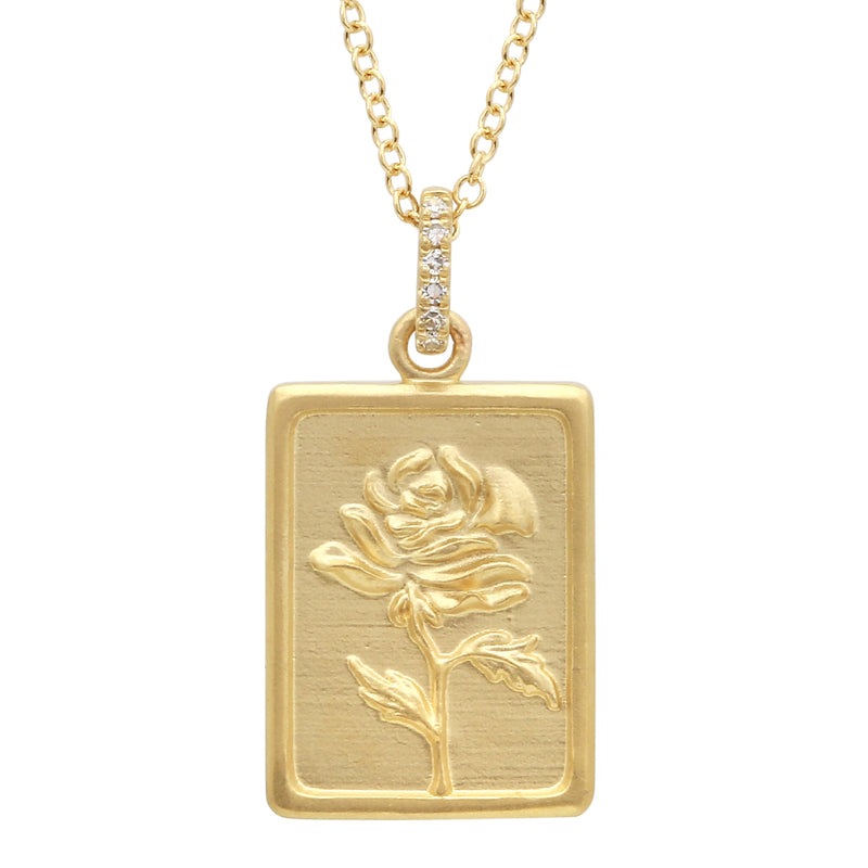 Rose Tag Pendant.