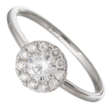 Halo Stack Band Engagement Ring.