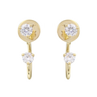 Diamond Hoop Studs.