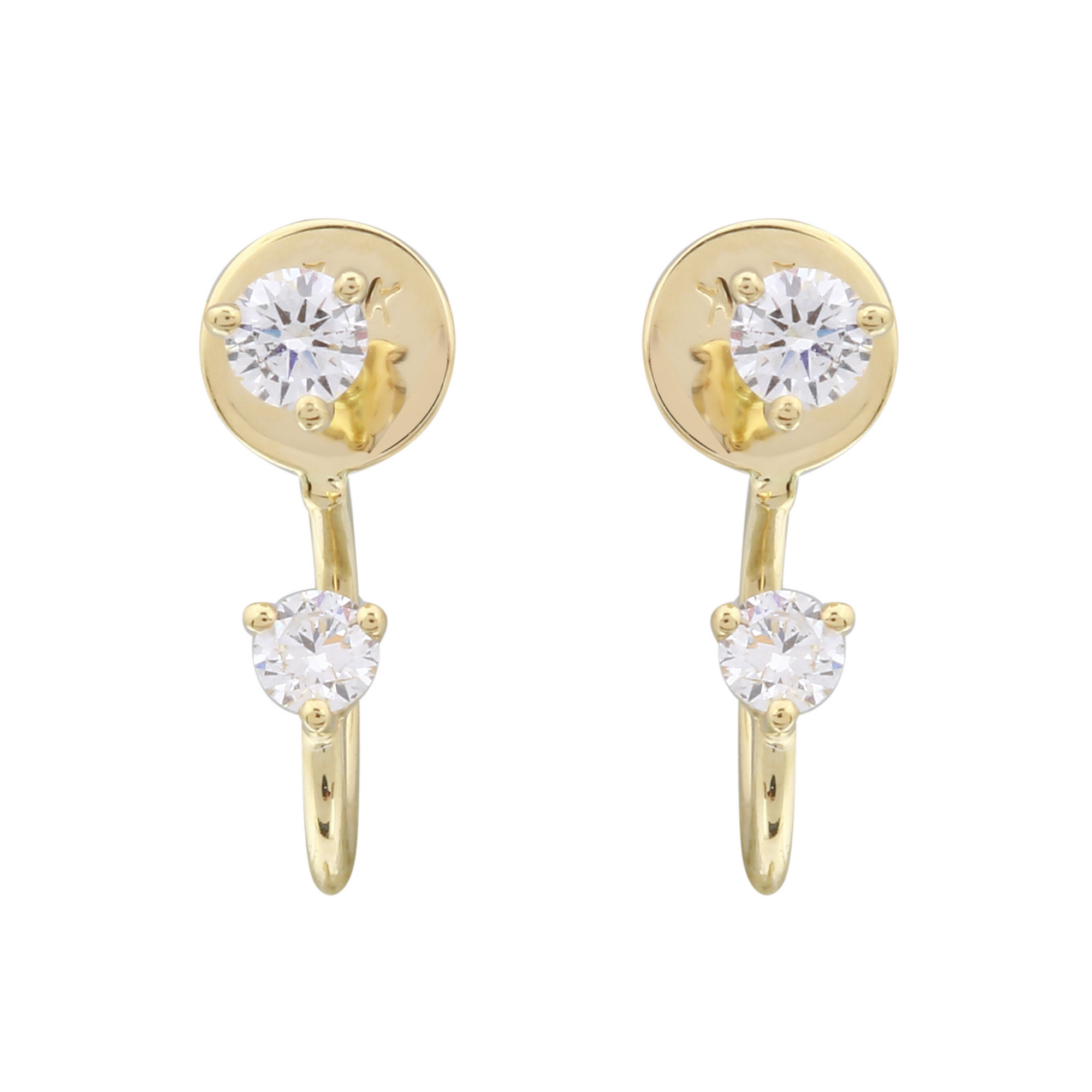 Diamond Hoop Studs.