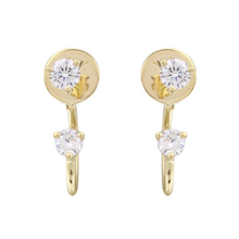Diamond Hoop Studs.