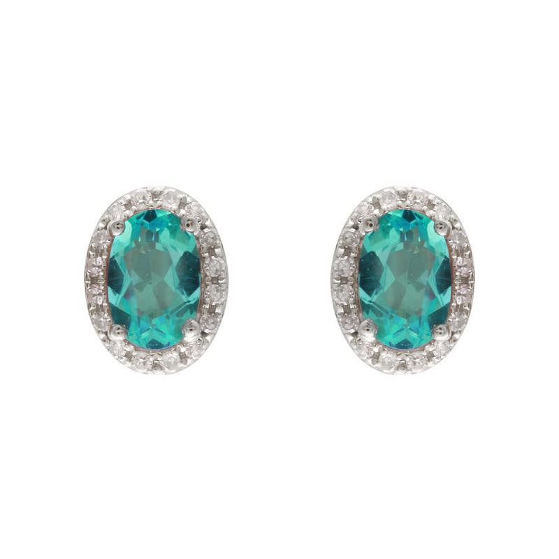 Diamond Apatite Oval Halos.