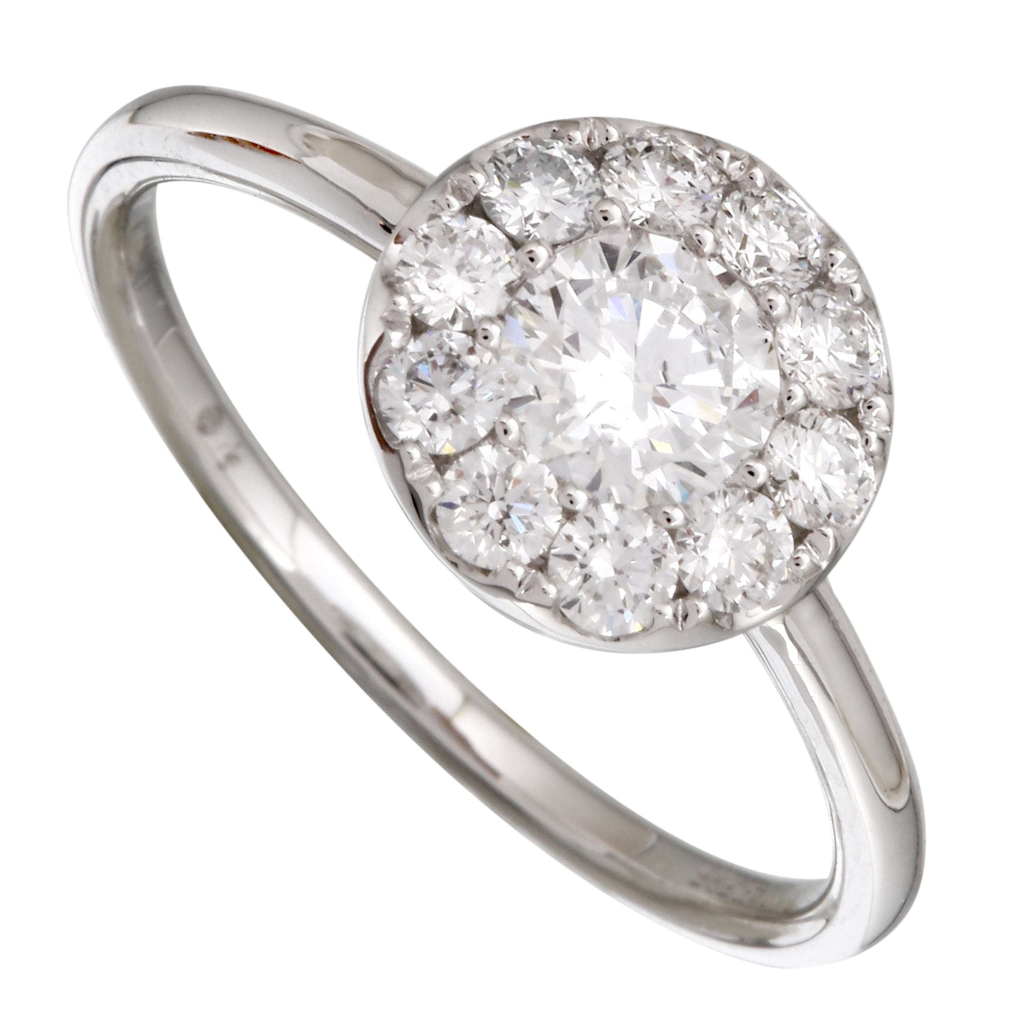 Big Halo Stack Engagement Ring.