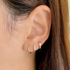 Ruby Baguette Hoops.