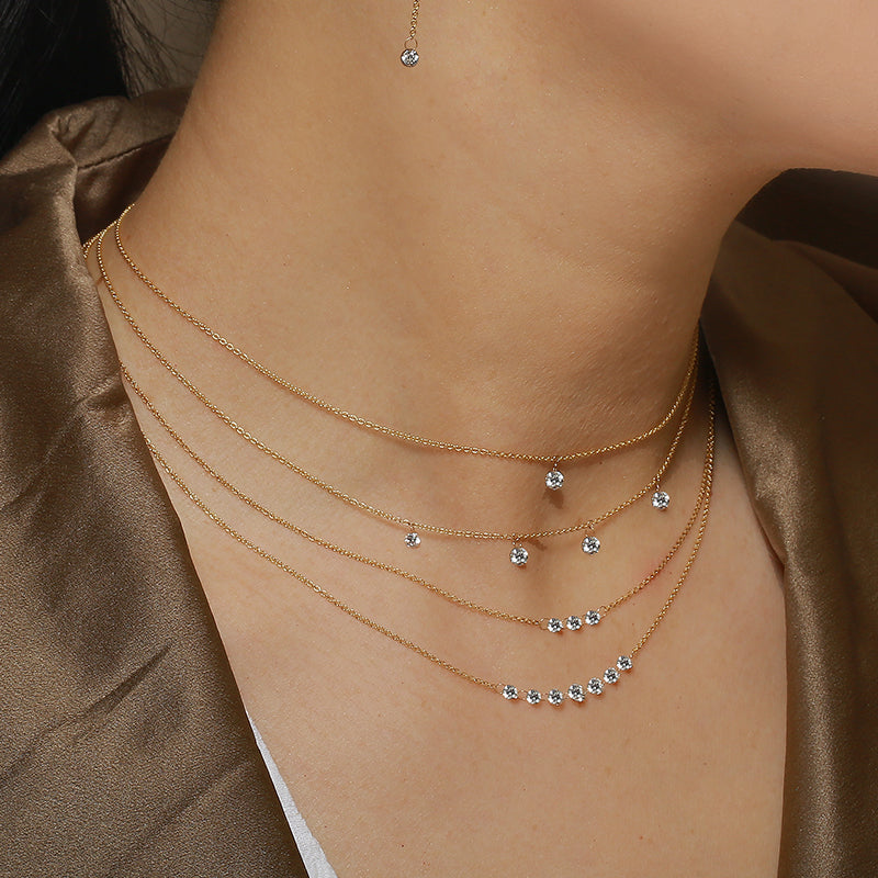 Drilled Diamond Drop Earrings.