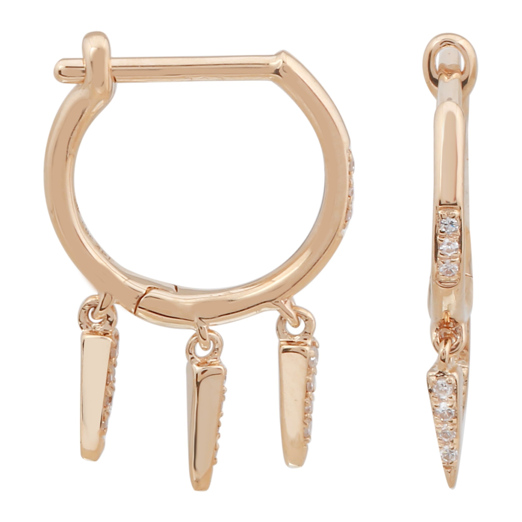 Dangle Spike Hoops.