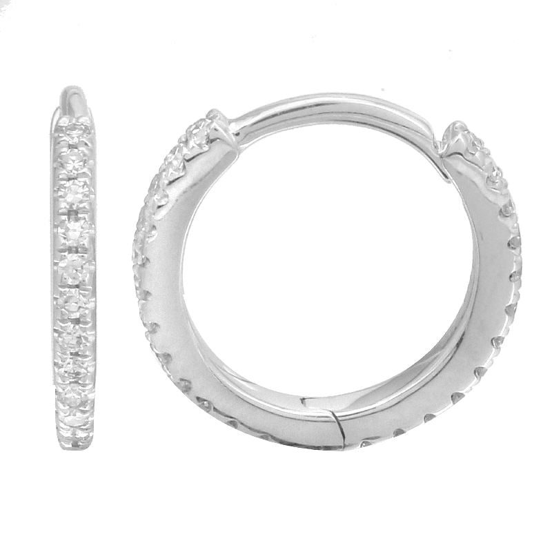 Diamond Huggie Hoops.