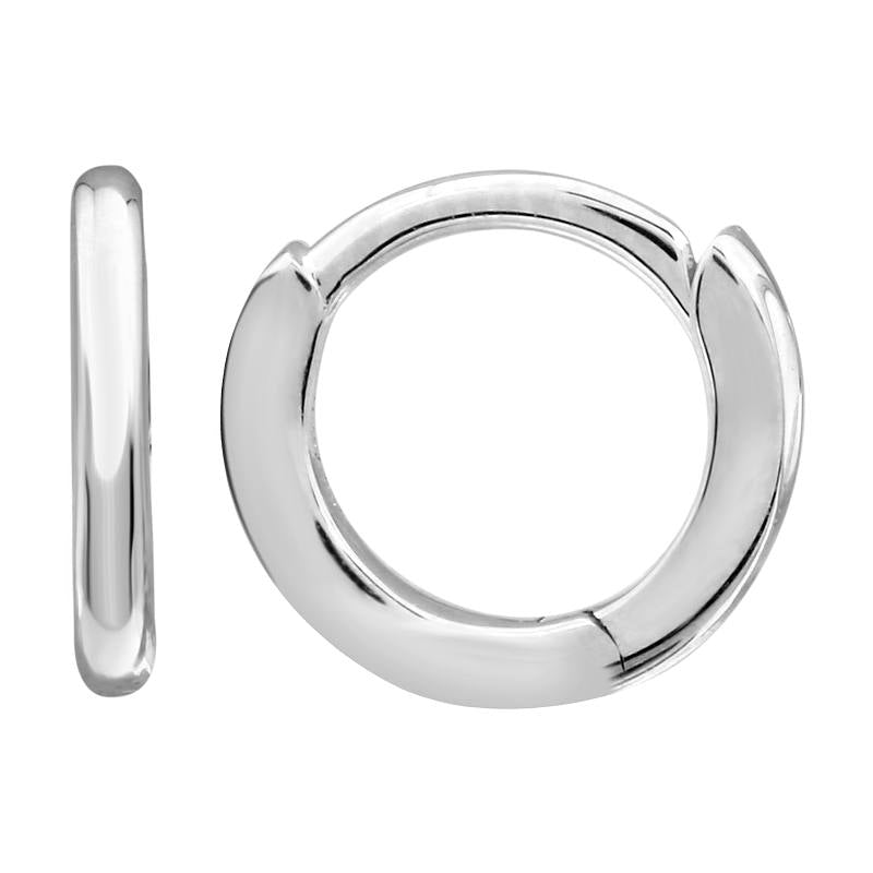 Smooth 14k Gold Huggie Earrings.
