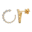 Graduated Diamond Spiral Stud Earrings.