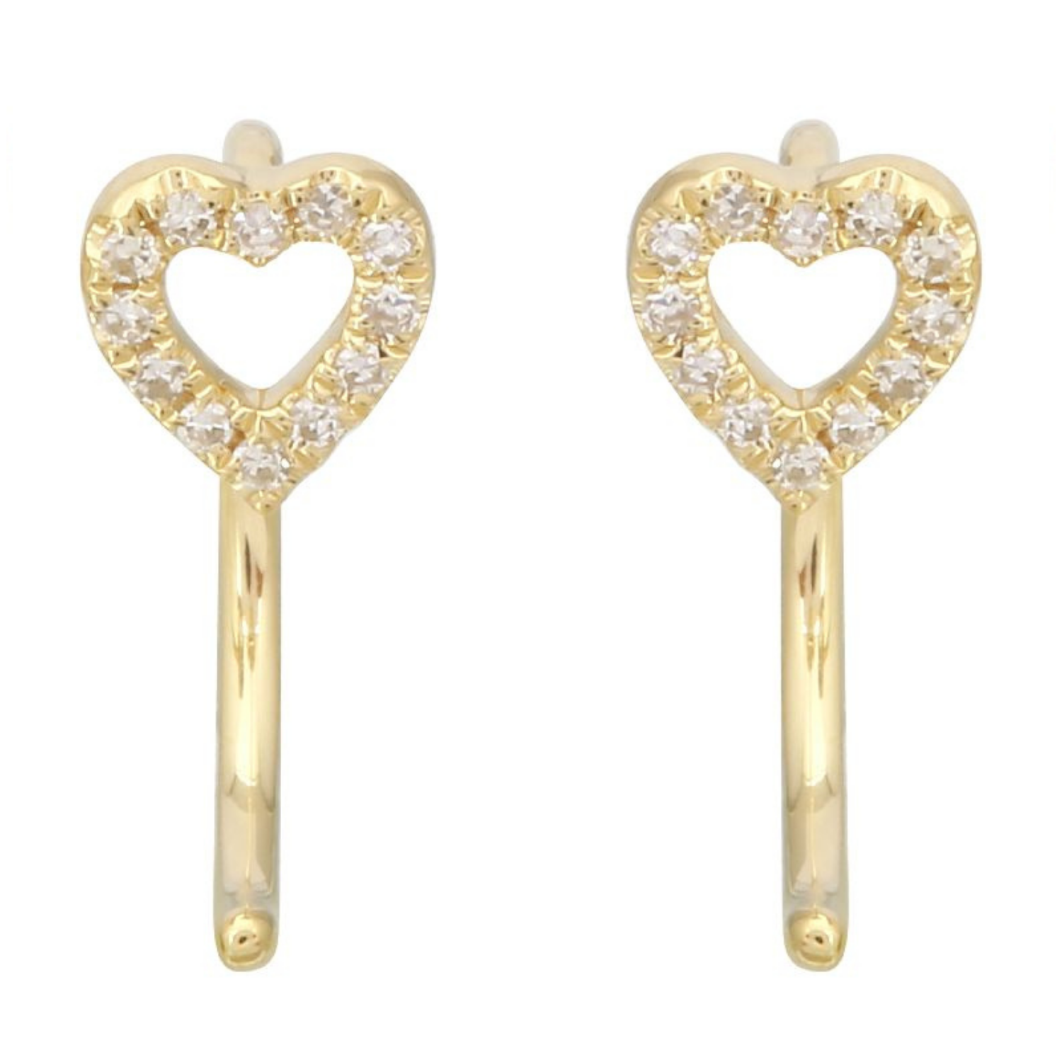 Open Heart Ear Jacket Threader.