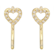 Open Heart Ear Jacket Threader.